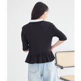 ダブル衿ペプラムプルオーバー | earth music&ecology  | 詳細画像11 