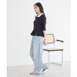 ダブル衿ペプラムプルオーバー | earth music&ecology  | 詳細画像14 