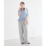 ダブル衿ペプラムプルオーバー | earth music&ecology  | 詳細画像3 