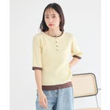 ヘンリーネック半袖ニットプルオーバー | earth music&ecology  | 詳細画像14 