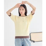 ヘンリーネック半袖ニットプルオーバー | earth music&ecology  | 詳細画像15 