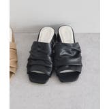 ブラック | ソフトギャザーミュール | earth music&ecology 