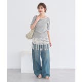 レイヤードライクバイカラープルオーバー | earth music&ecology  | 詳細画像16 