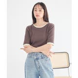 レイヤードライクバイカラープルオーバー | earth music&ecology  | 詳細画像3 