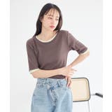 レイヤードライクバイカラープルオーバー | earth music&ecology  | 詳細画像4 