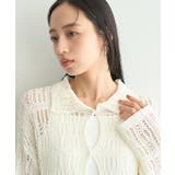 メッシュレース襟付きカーディガン | earth music&ecology  | 詳細画像19 