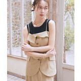 【セットアップ対応】フラップボタンビスチェ | earth music&ecology  | 詳細画像2 