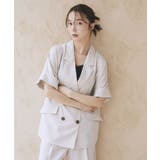 【セットアップ対応】リネンライクダブルジャケット | earth music&ecology  | 詳細画像16 