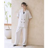 【セットアップ対応】リネンライクダブルジャケット | earth music&ecology  | 詳細画像18 