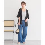 【セットアップ対応】リネンライクダブルジャケット | earth music&ecology  | 詳細画像23 