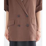 【セットアップ対応】リネンライクダブルジャケット | earth music&ecology  | 詳細画像31 