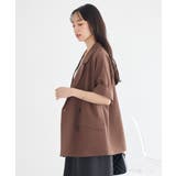 【セットアップ対応】リネンライクダブルジャケット | earth music&ecology  | 詳細画像6 