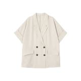 【セットアップ対応】リネンライクダブルジャケット | earth music&ecology  | 詳細画像34 