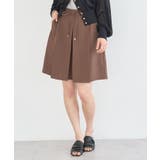 ブラウン | 【セットアップ対応】ウエストリボンバミューダパンツ | earth music&ecology 