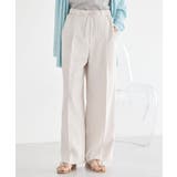 【セットアップ対応】リネンライクリラックスパンツ | earth music&ecology  | 詳細画像1 