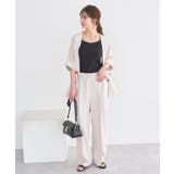 【セットアップ対応】リネンライクリラックスパンツ | earth music&ecology  | 詳細画像20 