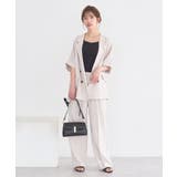 【セットアップ対応】リネンライクリラックスパンツ | earth music&ecology  | 詳細画像21 