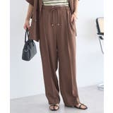 ブラウン | 【セットアップ対応】リネンライクリラックスパンツ | earth music&ecology 