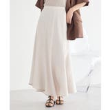 ストライプアイボリー | 【セットアップ対応】キリカエフレアスカート | earth music&ecology 