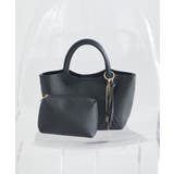 ブラック | 【軽量】チャーム付きミニトートバッグ | earth music&ecology 