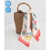 オレンジ | 【接触冷感】UV対策フルーツ柄スカーフ | earth music&ecology 