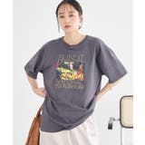 チャコールグレー | 【接触冷感】アソートプリントTシャツ | earth music&ecology 