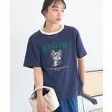 ネイビー | 【接触冷感】アソートリンガーTシャツ | earth music&ecology 