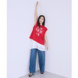 フレンチスリーブプリントTシャツ | earth music&ecology | 詳細画像5