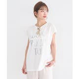 フレンチスリーブプリントTシャツ | earth music&ecology | 詳細画像6