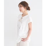 フレンチスリーブプリントTシャツ | earth music&ecology | 詳細画像7