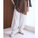 杢ホワイト | 【接触冷感】裾ドロストスウェットパンツ | earth music&ecology 