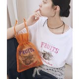 刺繍チュール巾着 | earth music&ecology | 詳細画像5