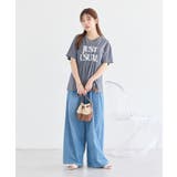 シャーリングロゴTシャツ | earth music&ecology  | 詳細画像3 