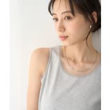 エッジチュールラメテレコタンクトップ | earth music&ecology  | 詳細画像1 
