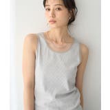 グレー | エッジチュールラメテレコタンクトップ | earth music&ecology 