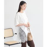 アシメレースビッグTシャツ | earth music&ecology  | 詳細画像3 
