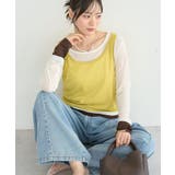 イエロー | SET2点ハイショクシアータンクトップ+ロンT | earth music&ecology