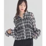 シャーリングチェックシャツ | earth music&ecology | 詳細画像1
