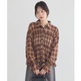 シャーリングチェックシャツ | earth music&ecology | 詳細画像11