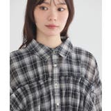 シャーリングチェックシャツ | earth music&ecology | 詳細画像15