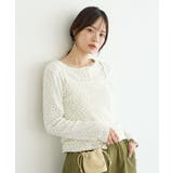 パターンメッシュフラワーカーディガン | earth music&ecology | 詳細画像14