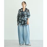 花柄シアーシャツ | earth music&ecology | 詳細画像13
