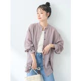 シアーバンドカラーシャツ | earth music&ecology | 詳細画像1