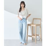 セルフカットワイドデニムパンツ | earth music&ecology | 詳細画像13