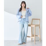 セルフカットワイドデニムパンツ | earth music&ecology | 詳細画像9
