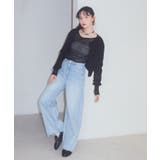 セルフカットワイドデニムパンツ | earth music&ecology | 詳細画像18
