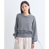 パールボタンニットプルオーバー | earth music&ecology | 詳細画像3