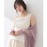 ラメテレコショルダーレースタンクトップ | earth music&ecology | 詳細画像7