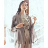 グレーベージュ | シアーシャツ | earth music&ecology