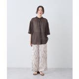 バルーンスリーブシアーシャツ | earth music&ecology  | 詳細画像12 